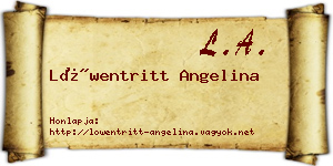 Löwentritt Angelina névjegykártya